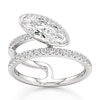 Thumbnail Image 1 of J'Lure Moval Old-Cut Lab-Grown Diamond Spiral Engagement Ring 1-3/8 ct tw 18K White Gold