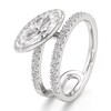 Thumbnail Image 4 of J'Lure Moval Old-Cut Lab-Grown Diamond Spiral Engagement Ring 1-3/8 ct tw 18K White Gold
