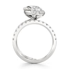 Thumbnail Image 2 of J'Lure Oval Step-Cut Lab-Grown Diamond Spiral Engagement Ring 3-7/8 ct tw 18K White Gold