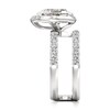 Thumbnail Image 3 of J'Lure Oval Step-Cut Lab-Grown Diamond Spiral Engagement Ring 3-7/8 ct tw 18K White Gold