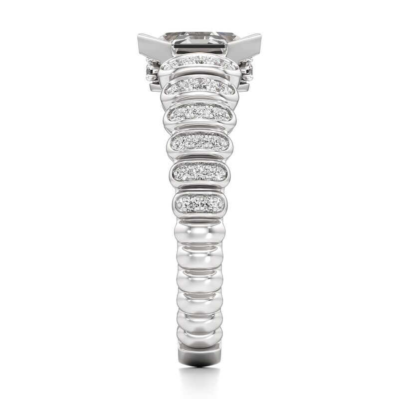 Main Image 3 of J'Lure Hexagon Step-Cut Lab-Grown Diamond Engagement Ring 1-1/4 ct tw 18K White Gold