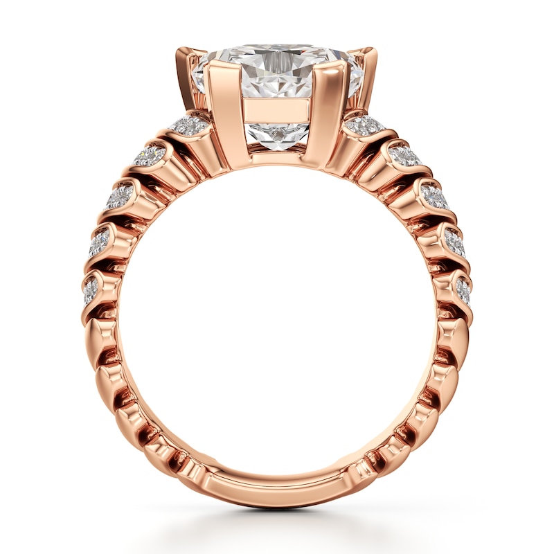 Main Image 2 of J'Lure Pentagon Brilliant-Cut Lab-Grown Diamond Engagement Ring 3-3/8 ct tw 18K Rose Gold