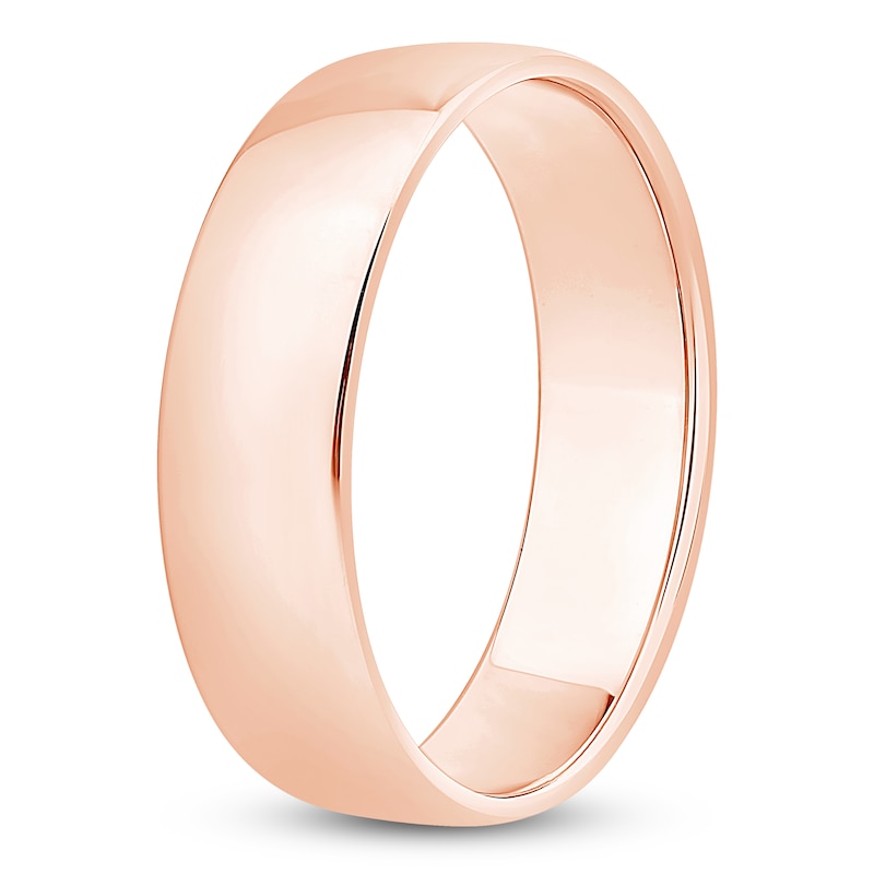 Main Image 2 of Men's Comfort-Fit Wedding Band 10K Rose Gold 6mm