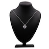 Thumbnail Image 4 of Heart-Shaped Natural Amethyst & White Topaz Necklace Sterling Silver 18"