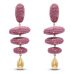 Susana Vega Ameli Earrings with Plum Glass Beads