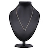 Thumbnail Image 4 of Rectangle-Cut Natural London Blue Topaz & Diamond Necklace 1/20 ct tw 10K Yellow Gold 18"