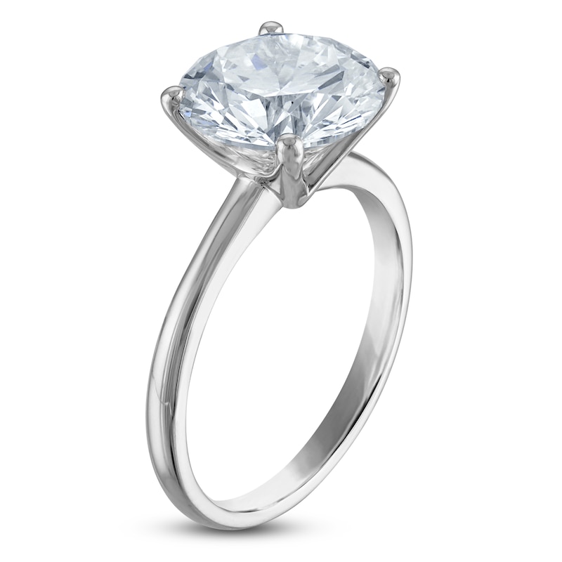 Main Image 2 of Round-Cut Lab-Grown Diamond Solitaire Engagement Ring 4 ct tw 14K White Gold (VS2/F)