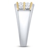 Thumbnail Image 3 of Men's Lab-Grown Diamond Two-Row Wedding Band 1 ct tw 10K Two-Tone Gold