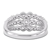 Thumbnail Image 3 of Brilliant Moments Three-Row Graduated Diamond Ring 1 ct tw 14K White Gold