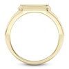 Thumbnail Image 3 of Men's Multi-Diamond Ribbed Shank Ring 1/4 ct tw 10K Yellow Gold