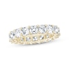 Thumbnail Image 1 of Cushion-Cut Lab-Grown Diamond Eternity Band 4-7/8 - 6 ct tw 14K Yellow Gold