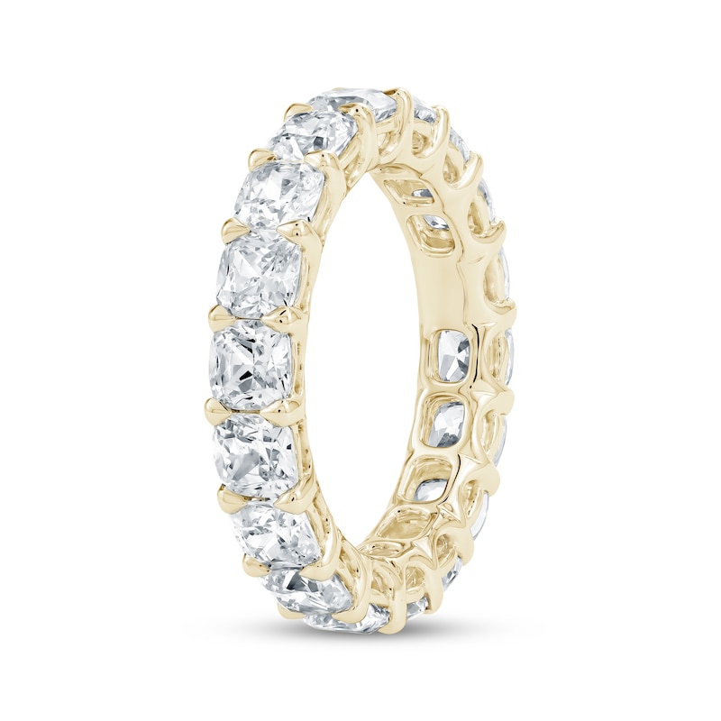 Main Image 2 of Cushion-Cut Lab-Grown Diamond Eternity Band 4-7/8 - 6 ct tw 14K Yellow Gold