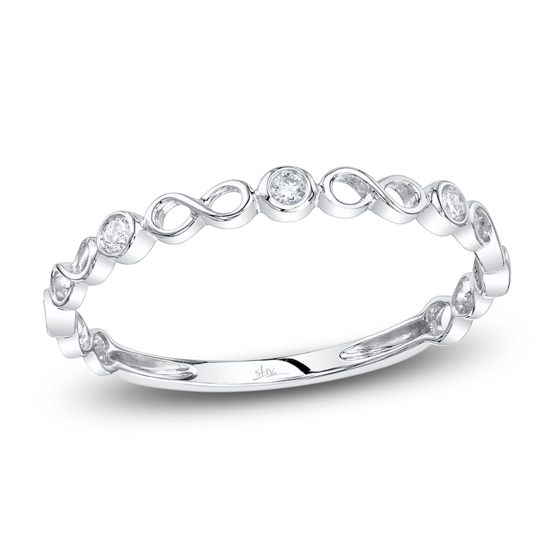 Main Image 1 of Shy Creation Diamond Infinity Ring 1/20 ct tw 14K White Gold SC22010047