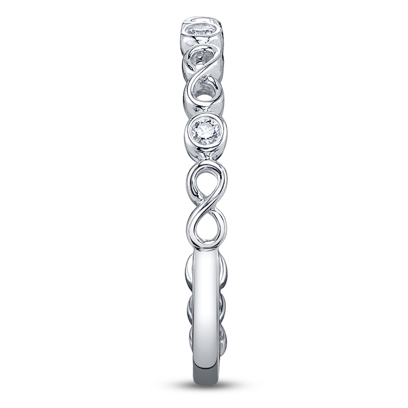 Main Image 3 of Shy Creation Diamond Infinity Ring 1/20 ct tw 14K White Gold SC22010047