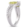 Thumbnail Image 2 of Pear-Shaped Yellow & White Lab-Grown Diamond Fashion Ring 2 ct tw 14K White Gold