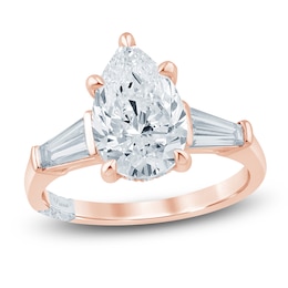Pnina Tornai Pear-Shaped Lab-Grown Diamond Engagement Ring 3-1/3 ct tw 14K Rose Gold