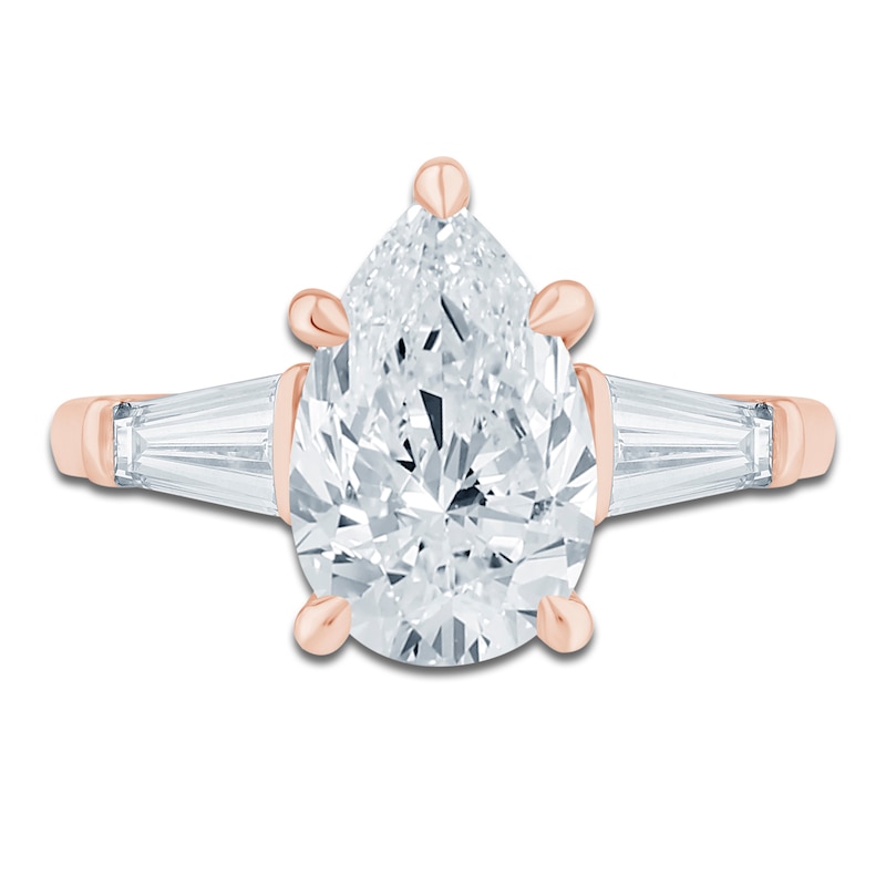 Main Image 3 of Pnina Tornai Pear-Shaped Lab-Grown Diamond Engagement Ring 3-1/3 ct tw 14K Rose Gold