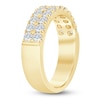 Thumbnail Image 2 of Lab-Grown Diamond Two-Row Anniversary Ring 1 ct tw 14K Yellow Gold
