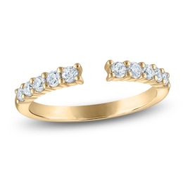 Vera Wang VOW Diamond Open Shank Wedding Band 3/8 ct tw 14K Yellow Gold