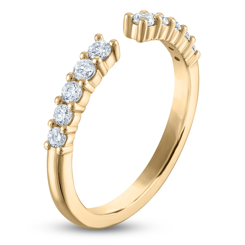 Main Image 2 of Vera Wang VOW Diamond Open Shank Wedding Band 3/8 ct tw 14K Yellow Gold