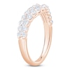 Thumbnail Image 2 of Lab-Grown Diamond Three-Row Contour Anniversary Ring 1 ct tw 14K Rose Gold