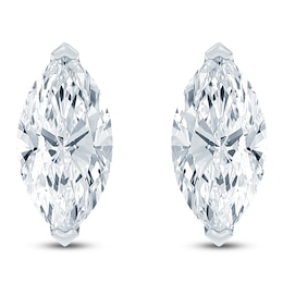 Pnina Tornai Marquise-Cut Lab-Grown Diamond Solitaire Stud Earrings 1 ct tw 14K White Gold (VS2/F)
