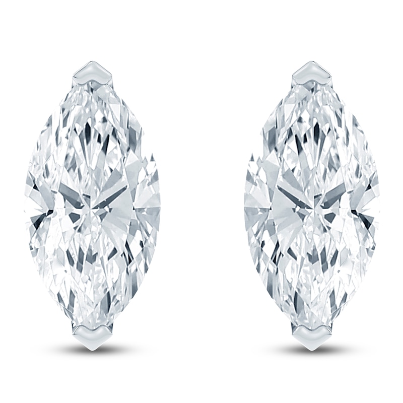 Main Image 1 of Pnina Tornai Marquise-Cut Lab-Grown Diamond Solitaire Stud Earrings 1 ct tw 14K White Gold (VS2/F)