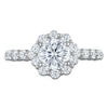 Thumbnail Image 3 of Round-Cut Diamond Flower Engagement Ring 1-3/4 ct tw 14K White Gold