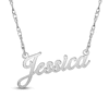 Thumbnail Image 1 of Script Name Necklace 10K White Gold 18"