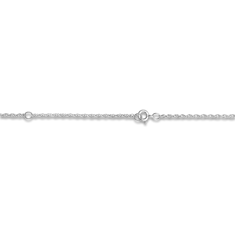 Main Image 3 of Script Name Necklace 10K White Gold 18"
