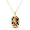 Thumbnail Image 2 of Men's Black Diamond Lion Necklace 1 ct tw 10K Yellow Gold 20"