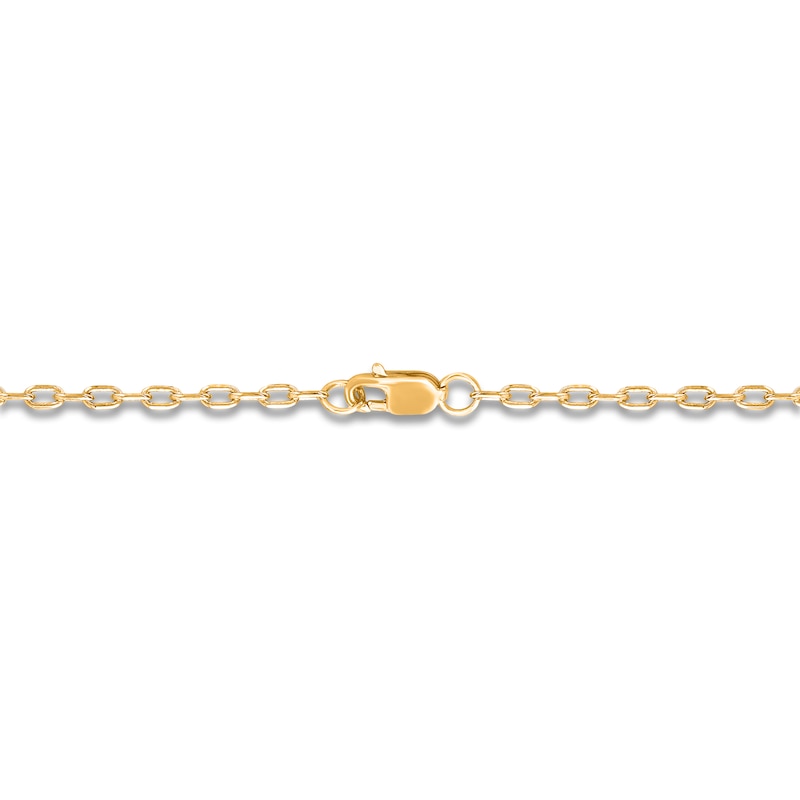 Main Image 4 of Men's Black Diamond Lion Necklace 1 ct tw 10K Yellow Gold 20"