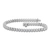 Thumbnail Image 1 of Jared Signature Oval-Cut Lab-Grown Diamond Tennis Bracelet 5 ct tw 14K White Gold 7"