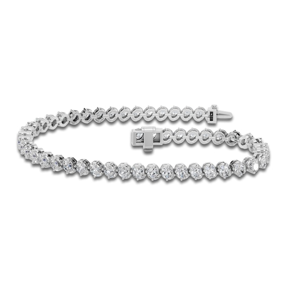 Jared Signature Oval-Cut Lab-Grown Diamond Tennis Bracelet 5 ct tw 14K White Gold 7"