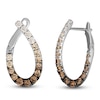 Thumbnail Image 2 of Le Vian Chocolate Ombré Diamond Teardrop Twist Earrings 7/8 ct tw 14K Vanilla Gold
