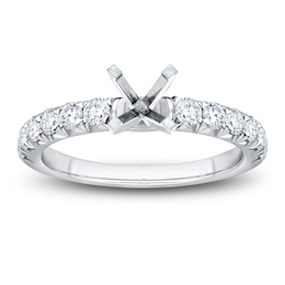 Certified Diamond Engagement Ring Setting 3/4 ct tw 14K White Gold