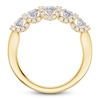 Thumbnail Image 2 of Certified Oval & Round-Cut Diamond Scalloped-Edge Anniversary Ring 1-1/2 ct tw 14K Yellow Gold