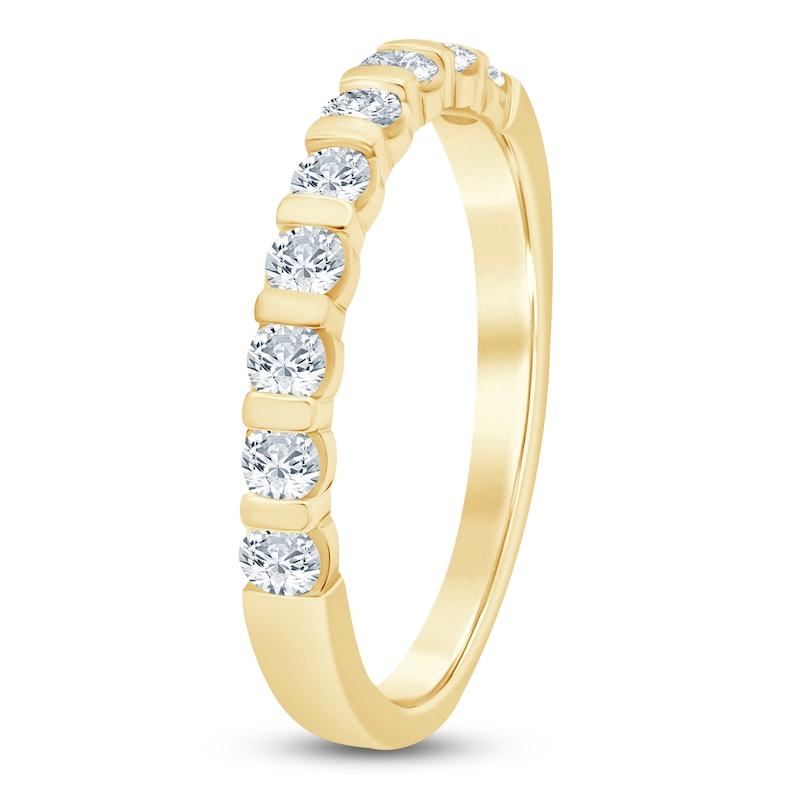 Main Image 2 of Certified Diamond Anniversary Ring 1/2 ct tw 14K Yellow Gold