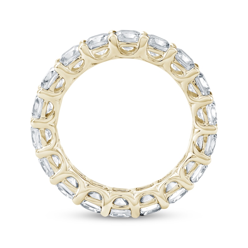 Main Image 3 of Cushion-Cut Lab-Grown Diamond Eternity Band 4-7/8 to 6 ct tw 14K Yellow Gold