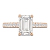 Thumbnail Image 3 of Emerald-Cut Lab-Grown Diamond Hidden Halo Engagement Ring 2-1/2 ct tw 14K Rose Gold