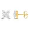 Thumbnail Image 1 of Jared Signature Lab-Grown Diamond Flower Stud Earrings 1 ct tw 14K Yellow Gold