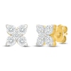 Thumbnail Image 2 of Jared Signature Lab-Grown Diamond Flower Stud Earrings 1 ct tw 14K Yellow Gold