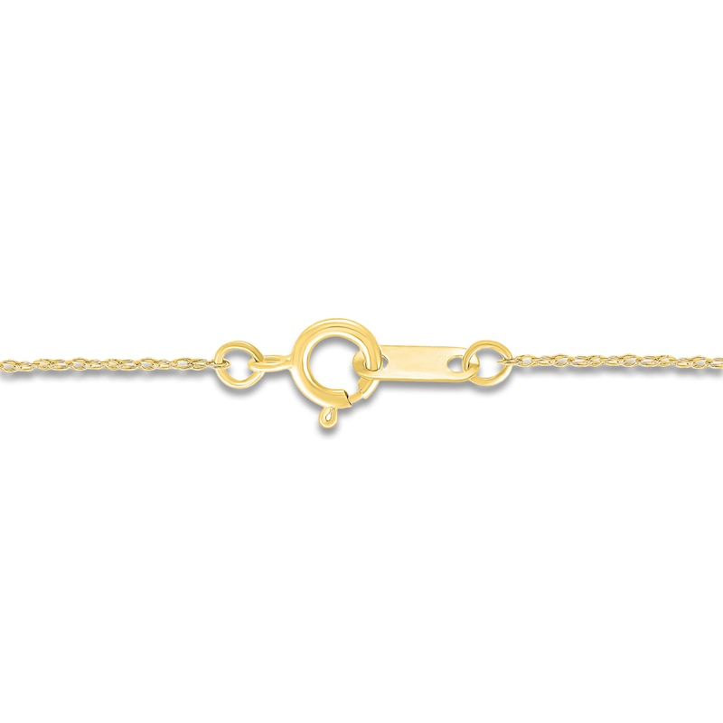 Main Image 3 of Jared Signature Bezel Collection Pear-Shaped & Round-Cut Lab-Grown Diamond Cross Necklace 1/2 ct tw 14K Yellow Gold 18"