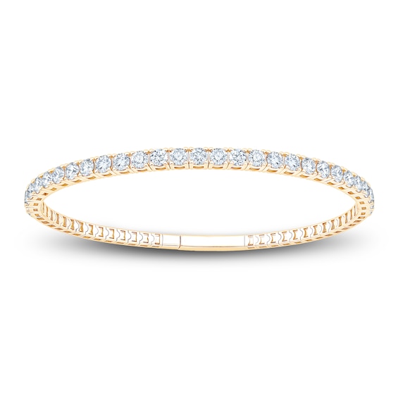 Jared Signature Lab-Grown Diamond Flex Bangle Bracelet 4 ct tw 14K Yellow Gold