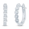 Thumbnail Image 2 of Lab-Grown&nbsp;Diamond Five-Stone U-Hoop Earrings 1 ct tw 14K White Gold