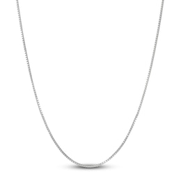 1.2mm Diamond-Cut Box Chain Necklace Solid Sterling Silver 16"