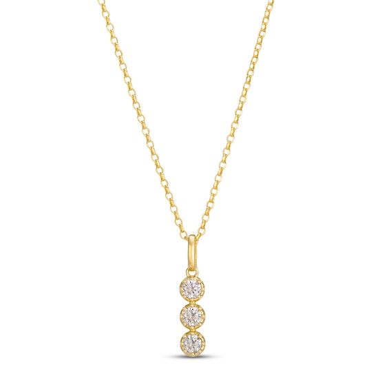 Le Vian Georgian Collection Diamond Drop Necklace 3/8 ct tw 14K Honey Gold 19"
