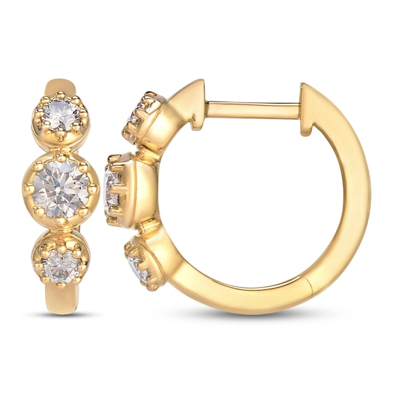Le Vian Georgian Collection Diamond Hoop Earrings 5/8 ct tw 14K Honey Gold