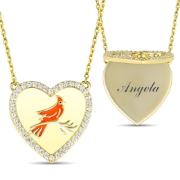 Cardinal Heart Necklace