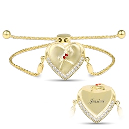 Cardinal Heart Bolo Bracelet